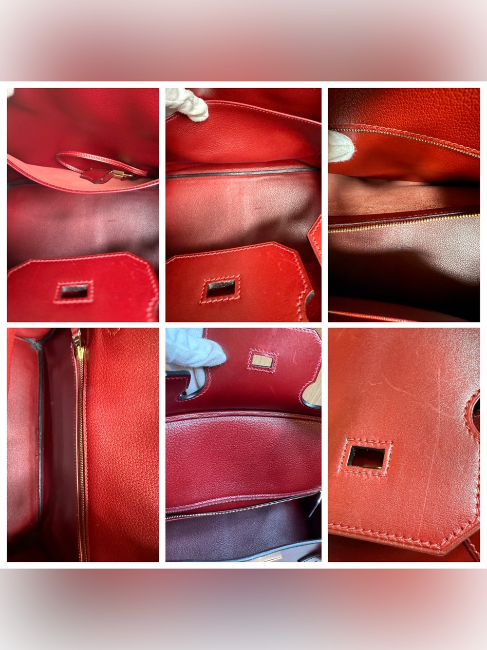 2014 Hermès Birkin 35 – Rouge H Box Calf, Gold-tone Hardware - Picture 13 of 14